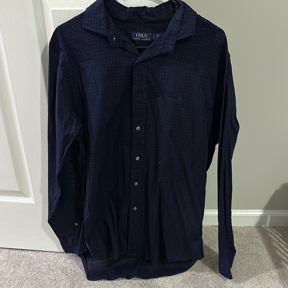 Polo Ralph Lauren Navy Button-Up Shirt